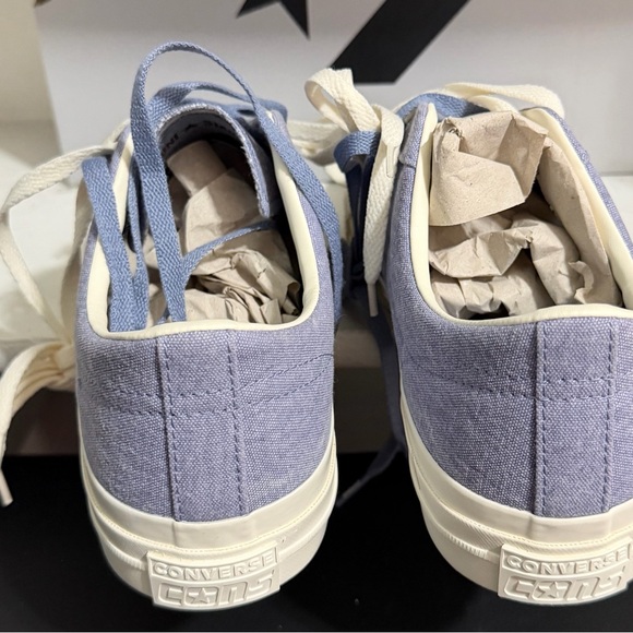 Converse Blue and Cream Men's Shoes - Picture 5 of 8